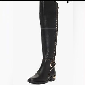 Vince Camuto Women's Shoes Paterra Leather Closed Toe Knee High Fashion Boots